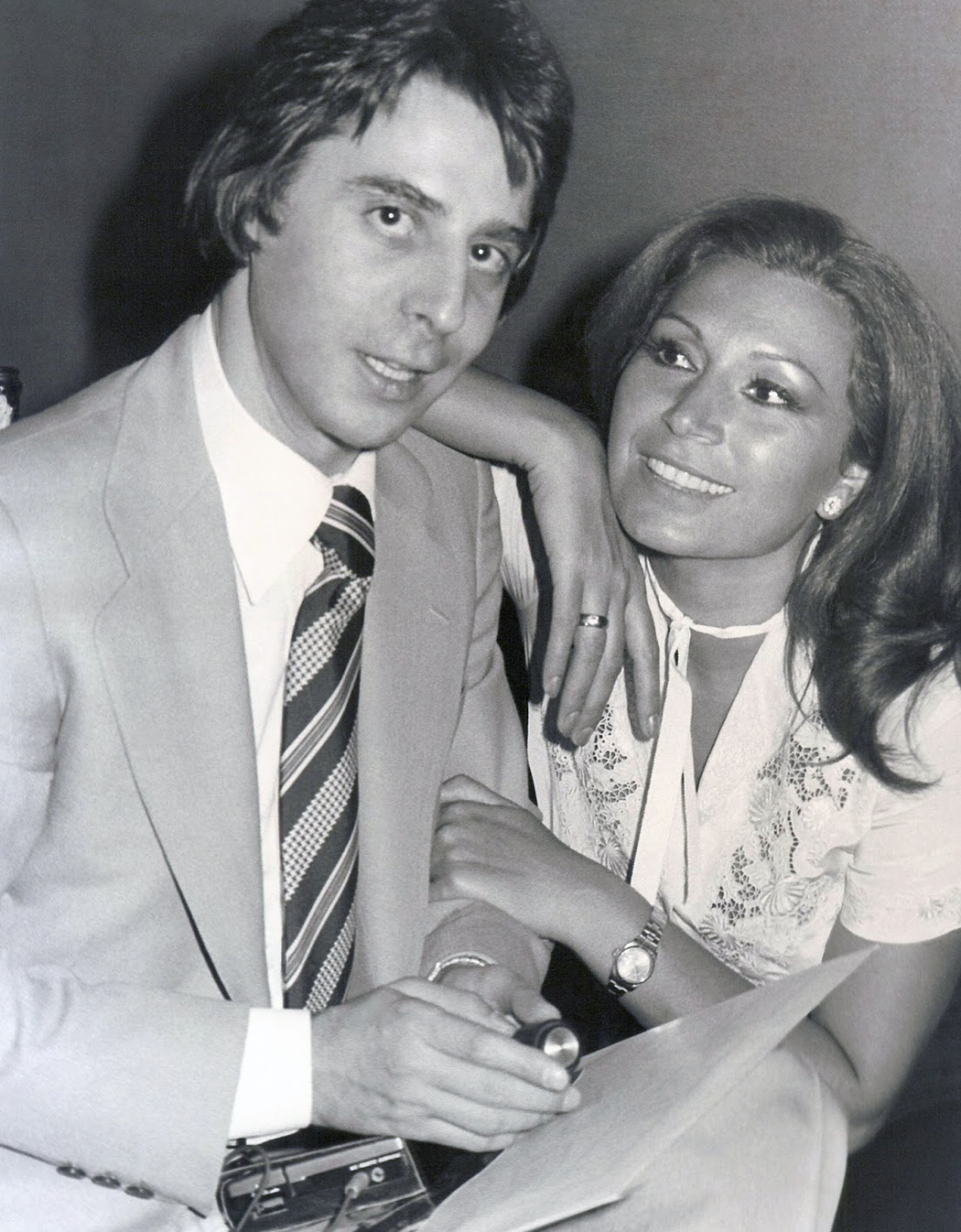 Rocío Jurado con el periodista Pepe Machado